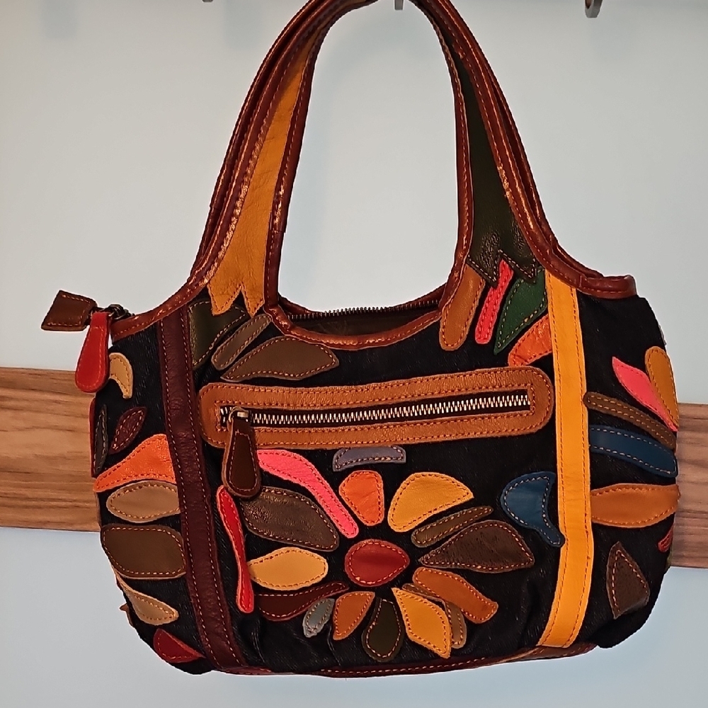 Colorful Patchwork Handbag - Picture 5 of 7